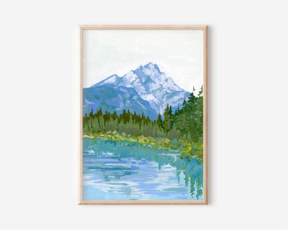 Cascade Mountain | Fine Art Gouache Print — Rebecca Sobbi